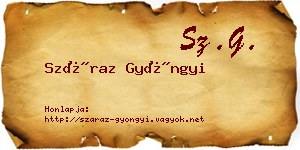 Száraz Gyöngyi névjegykártya