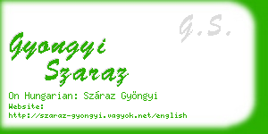 gyongyi szaraz business card