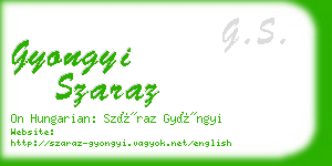 gyongyi szaraz business card